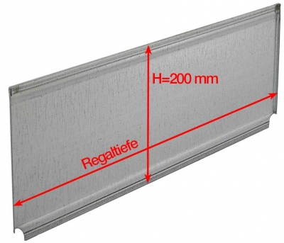 Trennelement fr Fachbden H=200 mm, fr Clipbefestigung